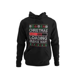 Kuschliger Weihnachts Hoodie Herren mit Weihnachtsmotiv für Männer Kapuzenpullover mit frechen Spruch Merry Christmas Regular Fit Rot Grün Schwarz Gr. S - XXXXXL von knut Fashion & Streetwear