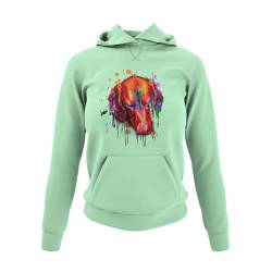 Magyar Vizsla Hoodie Damen Kapuzenpullover Frauen mit Hundemotiv Ungarischer Vorstehhund für Hundemama oder Liebhaber als Geschenk oder zum Geburtstag Gr. XS-XXXL (Aqua Green, XXL) von knut Fashion & Streetwear