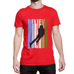 Skifahrer und Skifahrerin Herren T-Shirt im Retro Design Männer Ski Tshirt Bekleidung für die echte Pistensau Regular Fit in große Größen S - XXXXXL von knut Fashion & Streetwear