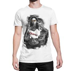 Statement Herren Tshirt Aufdruck Honey Inked Girl Männer Oberteil Kurzarm Tattoo Böses Mädchen La Familia Pin Up Print Shirt Moderne Sommer Kleidung Gr. S-5XL (Weiß, XXL, xx_l) von knut Fashion & Streetwear