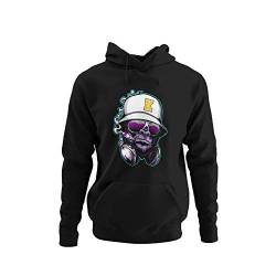 Stylischer Gorilla Herren Hoodie im Hip Hop Style Motiv I am King Männer in Schwarz Unisex Black, Rose, Rosa & 8 Gr. S-5XL (Schwarz, L) von knut Fashion & Streetwear