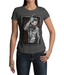 Stylisches Damen Tshirt Motiv Tattoo Boy für Girls Tätowiert Design Frauen T-Shirts Grunge Outfit Rockiger Kurzarm Clothes Größen XS-XXXL von knut Fashion & Streetwear