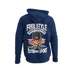 knut Fashion & Streetwear Free Style Extreme Sport Snowboarder Herren Hoodie mit Snowboard Unisex Kapuzenpullover Snowboarding Bekleidung große Größen S - XXXXXL von knut Fashion & Streetwear