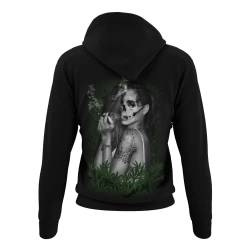 knut Fashion & Streetwear Kuschliger Kapuzenpullover Damen Motiv Tattoo Skull Girl Design Totenkopf Frauen Hoodie mit Kapuze Outfit Tattoorocker Pullover Clothes Größen XS-XXXL von knut Fashion & Streetwear