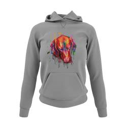 knut Fashion & Streetwear Magyar Vizsla Hoodie Damen Kapuzenpullover Frauen mit Hundemotiv Ungarischer Vorstehhund für Hundemama oder Liebhaber als Geschenk oder zum Geburtstag Gr. XS-XXXL (Grau, L) von knut Fashion & Streetwear