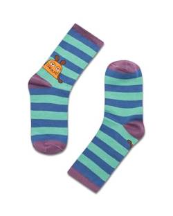 koaa Sendung mit der Maus – Die Maus Stripes – Easy Socks Socken Unisex Kids und Erwachsene blau/grün (as3, numeric, numeric_35, numeric_40, regular) von koaa