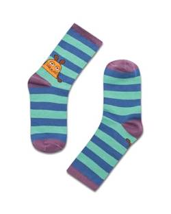 koaa Sendung mit der Maus – Die Maus Stripes – Easy Socks Socken Unisex Kids und Erwachsene blau/grün (as3, numeric, numeric_41, numeric_46, regular) von koaa