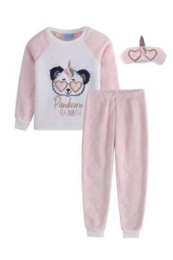 kolipajam Mädchen Fleece Schlafanzug-Set für Kinder - 2-teiliges Samt-Fleece Kinder-Schlafanzug-Top und -Unterteil für Mädchen von kolipajam