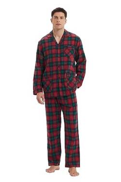 kolipajam Partner Schlafanzug-Set aus 100% Baumwoll-Flanell - Weiche Pyjamas mit Taschen für Paare von kolipajam