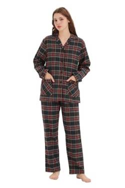 kolipajam Partner Schlafanzug-Set aus 100% Baumwoll-Flanell - Weiche Pyjamas mit Taschen für Paare von kolipajam