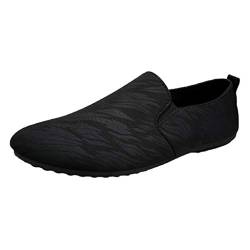 Herren Schuhe Slipper Extra Weit England Retro-Schuhe beiläufige Sommerschuhe für Männer Jogging Schuhe Für Herren (Black, 44) von koperras