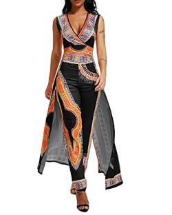 Jumpsuits für Frauen Elegant Langarm Party Einteiler Overall Hosen Anzug mit Rock Overlay - - Klein von korssyee
