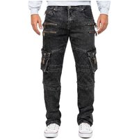 Kosmo Lupo 5-Pocket-Jeans Auffällige Herren Hose BA-KM060 mit Verzierungen und Nieten von kosmo lupo