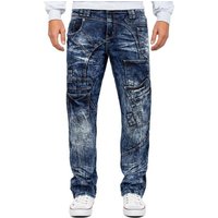 Kosmo Lupo 5-Pocket-Jeans Auffällige Herren Hose BA-KM070 mit Schriftzügen und Verzierungen von kosmo lupo