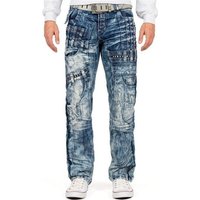 Kosmo Lupo 5-Pocket-Jeans Auffällige Herren Hose BA-KM8004 mit Nieten und Ziernähten von kosmo lupo