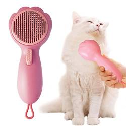 Katzenpflegebürste | Selbstreinigende Haustier-Enthaarungsbürste, Universal-Haustierbürste für Hunde und Katzen, Tierhaarbürstenwerkzeug zur Reinigung und Fellpflege von Kot-au von kot-au