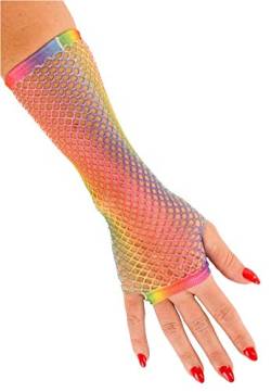 krautwear® Damen Fingerlose Netzhandschuhe Handstulpen Handschuhe lang (Rainbow 12499) von krautwear