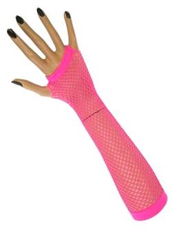 krautwear® Damen Fingerlose Netzhandschuhe Handstulpen Handschuhe lang (rosa) von krautwear