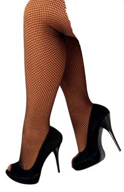 krautwear Damen Strumpfhose Netzstrumpfhose Kostüm Fasching Karneval 80er Einheitsgröße (schwarz) von krautwear