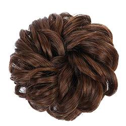 2024 Perücke, Extensions Wrap Messy Hair Bun Scrunchie Curly Bun Hair Extension Piece Hochsteckfrisur Perücke Perücken for schwarze Frauen Echthaar Lace Front (Color : A, Size : One Size) von ksjfjrhw
