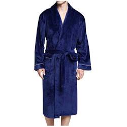 kswlwccpp Bademäntel Für Herren, Warm Flauschig Dünn Bath Robe Bathrobe Kuschelig Lang XXl Elegant Sauna Bademantel Morgenmantel Frottee Leicht Ohne Kapuze Saunamantel Hausmantel von kswlwccpp