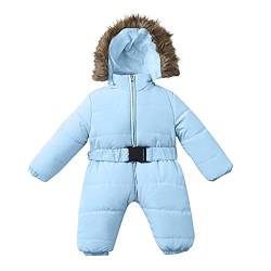 kswlwccpp Schneeanzug Mädchen Overall Warm mit Kapuze Schneeanzug Skianzug 116 Günstig Wasserdicht Skioverall Jumpsuit Gefüttert Outdoor 2 Teilig Mit Kunstfell Winteranzug Ski Anzug von kswlwccpp