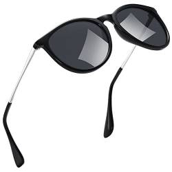 kunchu Sonnenbrille-Damen-Polarisierte-Sonnenbrille-Rund-UV400-im-Retro-Sonnenbrille-für-Damen & Herren Schutz Vintage von kunchu