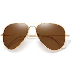 kunchu Sonnenbrille-Herren-Sonnenbrille-Damen-Polarisierte Sonnenbrillen Retro Metallrahmen Unisex Uv400 Fliegebrille Fahrerbrille Sportbrille Sonnenbrillen Für Den Außenbereich von kunchu