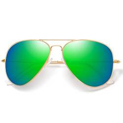 kunchu Sonnenbrille-Herren-Sonnenbrille-Damen-Polarisierte Sonnenbrillen Retro Metallrahmen Unisex Uv400 Fliegebrille Fahrerbrille Sportbrille Sonnenbrillen Für Den Außenbereich von kunchu