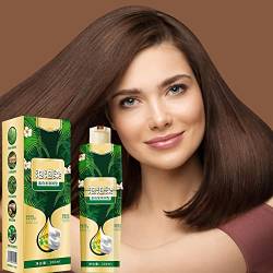 Sofortiges braunes Haarfärbe-Shampoo, pflanzliche natürliche Inhaltsstoffe, organische braune Haarfarbe, 100 Braunabdeckung, langanhaltendes Unisex-Farbshampoo, 300 ml von kupan