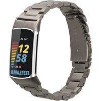 kwmobile Uhrenarmband Edelstahl Uhrenarmband für Fitbit Charge 6 / Charge 5, Ersatzarmband für Smartwatch - 14 - 22 cm Innenmaße von kwmobile