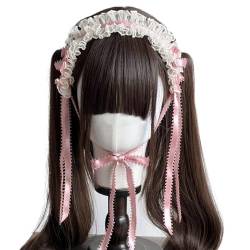Damen Gothic Spitzen Kopfschmuck Mit Schönem Spitzenband Stirnband Subkultur Cosplay Kopfbedeckung Foto Requisiten Spitzen Haarband von kwoifioy