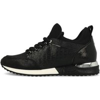 La Strada La Strada Laced Up Damen Sneaker Cracked Black Small Croco Sneaker von la strada