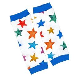 la.nunu Stulpen - Bunte Sterne 4-5 Jahre - Beinstulpen für Babys und Kinder aus Baumwolle - Handarbeit - Kinderstulpen und Babystulpen für Mädchen von la.nunu