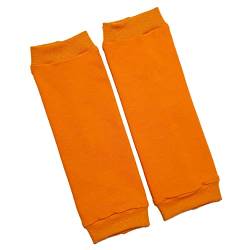 la.nunu Stulpen - Einfarbig Orange 4-5 Jahre - Kinderstulpen aus Baumwolle - Handarbeit - Jungen Mädchen Unifarben Baby Kinder Beinstulpen Babystulpen von la.nunu