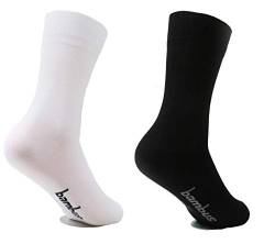 lampox Bambussocken (6 Paar) Atmungsaktiv Socken Business (43-46, 3x Schwarz / 3x Weiß)… von lampox