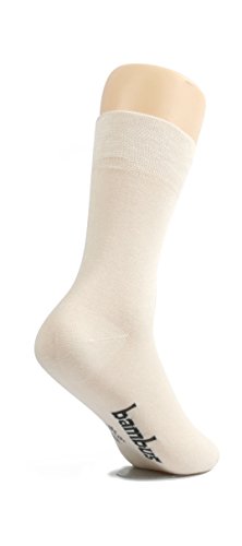 lampox Bambussocken (6 Paar) Atmungsaktiv Socken Business Sport Laufen Reduziert Schweiß (39-42, Beige)… von lampox