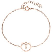 lanii Silberarmband lanii Armband Blüte für Damen aus 925er Silber, rosévergoldet von lanii