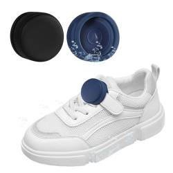 lasuroa 2stk für Airtag-Halter für Kinder-Schnürsenkel, Wasserdichte Schutzhülle für Airtag Versteckte Silikonhülle GPS-Tracker-Zubehör für Kinder-und Kinderschuhe Schnürsenkel(Blau, Schwarz) von lasuroa