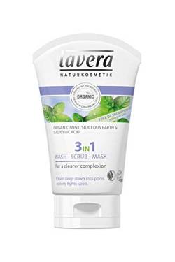 Lavera 3 in 1 Organic Face Wash, Scrub and Mask 125ml von lavera