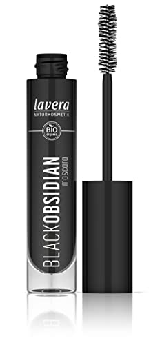lavera Black Obsidian Mascara - kein Verklumpen & Verkleben - volumstärkend - Endlose Länge - vegan - Naturkosmetik (1x 10 ml) von lavera