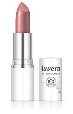 lavera Candy Quartz Lipstick -Rosewater 01 - Intensiver Glow - Federleichte Textur - Bis zu 6 Stunden Halt - vegan - Naturkosmetik (1x 18 g) von lavera