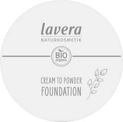 lavera Cream to Powder Foundation -Light 01- nude - Organic Almond Oil & Vitamin E - Vegan - Moisturizing - Intensive Coverage (1 x 10,5 g) von lavera