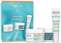 lavera Geschenkset - Skin Care Essentials - Anti-Falten Tages- & Nachtcreme - Augencreme - basis sensitiv - vegan von lavera
