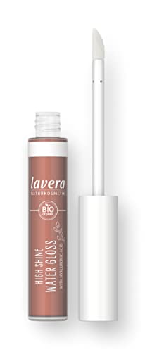 lavera High Shine Water Gloss -Cocoa 01 - Intensive Farbe & Glanz - Federleichte Textur - Bis zu 6 Stunden Halt - vegan - Naturkosmetik (1x 5,5 g) von lavera