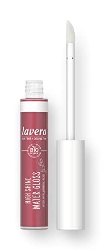 lavera High Shine Water Gloss -Hot Cherry 02 - Intensive Farbe & Glanz - Federleichte Textur - Bis zu 6 Stunden Halt - vegan - Naturkosmetik (1x 13,4 g) von lavera