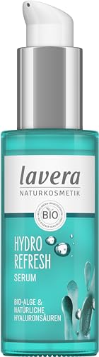lavera Hydro Refresh Serum - mit Alge und Hyaluronsäure - feuchtigkeitsspendend - schnell einziehend - vegan - Naturkosmetik - 30 ml von lavera