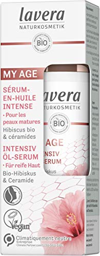 lavera My Age Serum aus intensivem Öl – Naturkosmetik – vegan – zertifiziert – Bio-Hibiskus & pflanzliche Ceramide – 30 ml von lavera