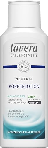 lavera Neutral Bodylotion - Bio Nachtkerze - Feuchtigkeitspflege natürlich mild - vegane Körperlotion - medizinische Hautpflege - für empfindliche Haut - ohne Konservierungsstoffe - ph-neutral - 200ml von lavera