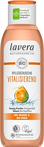 lavera Pflegedusche Vitalisierend - Duschgel mit Bio-Orange & Bio-Minze - hautschonende & sanfte Reinigung - sonnig-frischer Orangenduft - Naturkosmetik - vegan - Bio (1 x 250 ml) von lavera